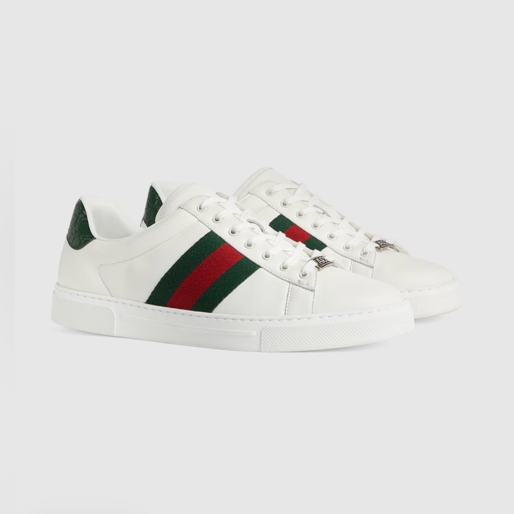 Men’s Gucci Ace Lace-Up Web Sneaker - Picture 8 of 12